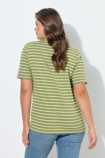 Plus size veliki brojevi Majica prugasta kratkih rukava za punije