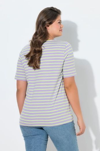 Plus size veliki brojevi Majica prugasta kratkih rukava za punije