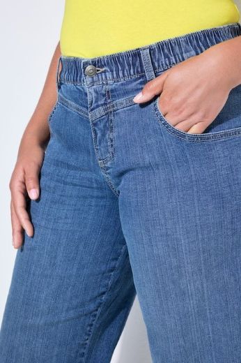 Plus size veliki brojevi Traperice skraćenih širokih nogavica za punije