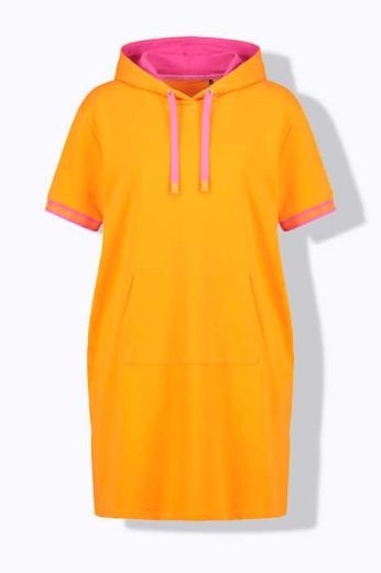 Plus size veliki brojevi Haljina kratkih rukava s kapuljačom za punije