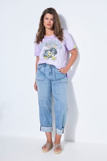 Plus size veliki brojevi Hlače dugih nogavica šireg kroja traper za punije