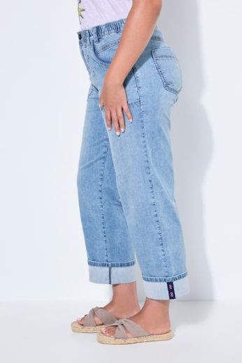 Plus size veliki brojevi Hlače dugih nogavica šireg kroja traper za punije