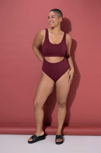 Plus size veliki brojevi Kupaći kostim jednodijelni s otvorima za punije