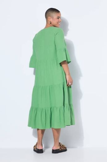 Plus size veliki brojevi Haljina 3/4 rukavi A kroja duži model za punije