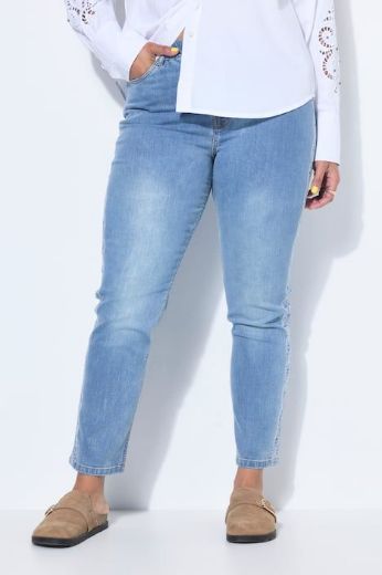 Plus size veliki brojevi Traperice povišenog struka za punije