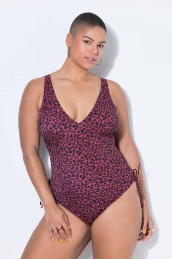 Plus size veliki brojevi Kupaći kostim jednodijelni s leopard uzorkom za punije
