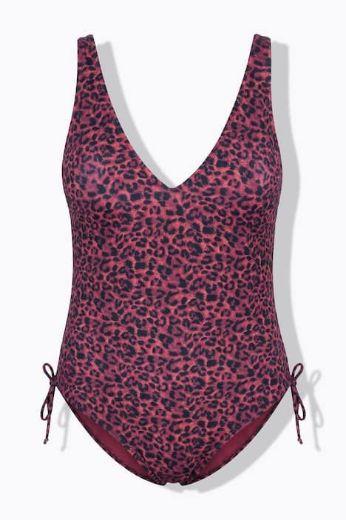 Plus size veliki brojevi Kupaći kostim jednodijelni s leopard uzorkom za punije