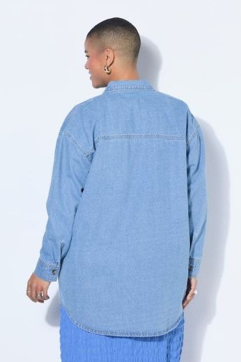 Plus size veliki brojevi Košilja traper šireg kroja za punije