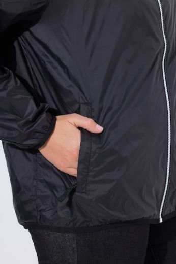 Plus size veliki brojevi Jakna dvostrana s kapuljačom za punije