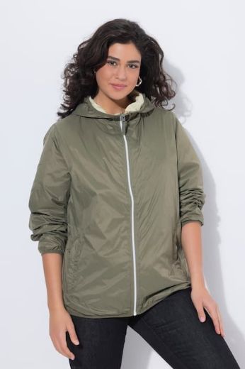 Plus size veliki brojevi Jakna dvostrana s kapuljačom za punije