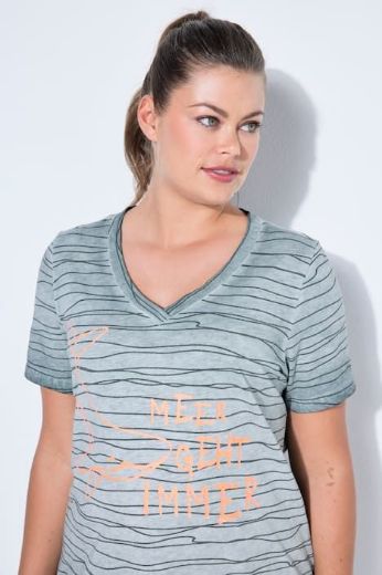 Plus size veliki brojevi Majica 1/2 rukava V izreza za punije