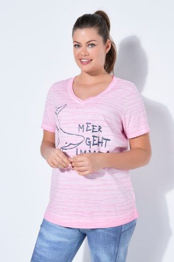 Plus size veliki brojevi Majica 1/2 rukava V izreza za punije