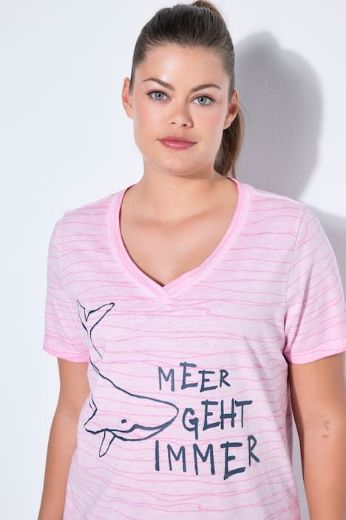 Plus size veliki brojevi Majica 1/2 rukava V izreza za punije