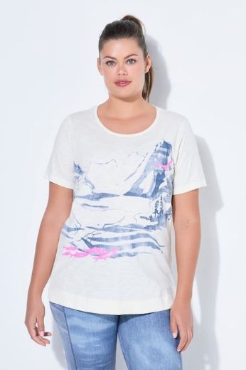 Plus size veliki brojevi Majica 1/2 rukava okruglog izreza za punije