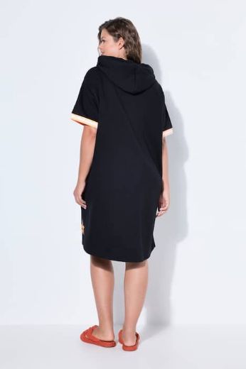 Plus size veliki brojevi Haljina 1/2 rukavi s kapuljačom za punije