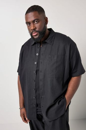 Plus size veliki brojevi Košulja kratkih rukava od lana za punije