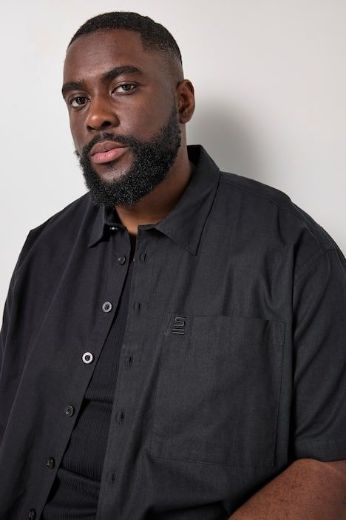 Plus size veliki brojevi Košulja kratkih rukava od lana za punije