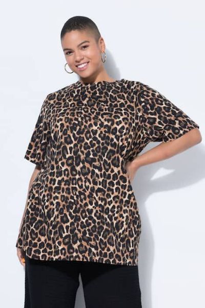 Veliki brojevi Majica kratkih rukava dužeg kroja moda za punije