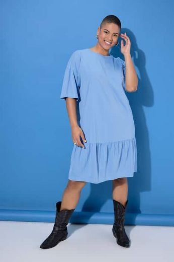 Plus size veliki brojevi Haljina kratkih rukava A kroja za punije