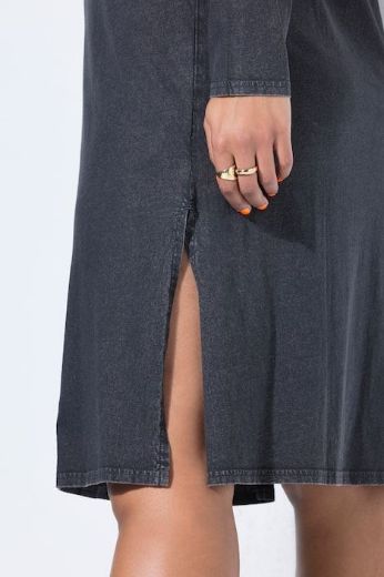 Plus size veliki brojevi Haljina kratkih rukava A kroja s prorezom za punije