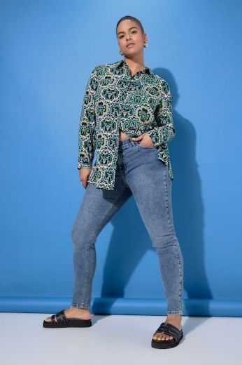 Plus size veliki brojevi Hlače dugih uskih nogavica traper za punije