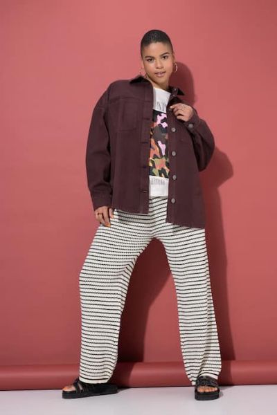 Veliki brojevi Jakna traper šireg kroja moda za punije