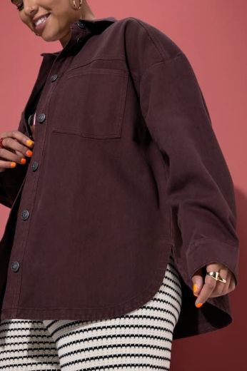 Plus size veliki brojevi Jakna traper šireg kroja za punije