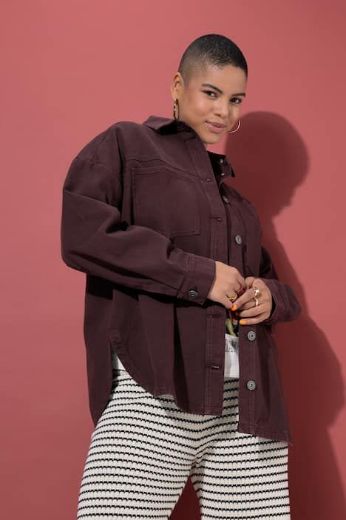 Plus size veliki brojevi Jakna traper šireg kroja za punije