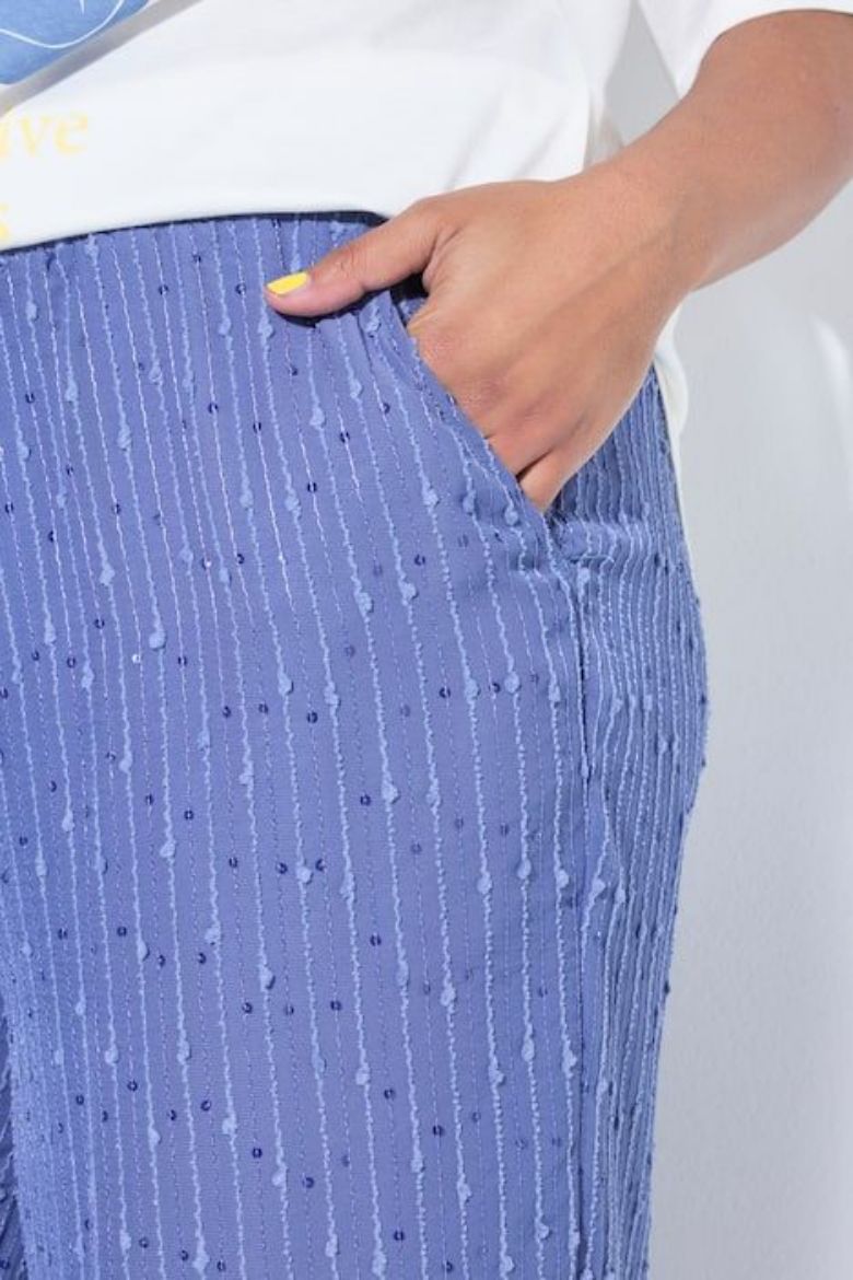 Plus size veliki brojevi Hlače dugih nogavica šireg kroja na pruge za punije