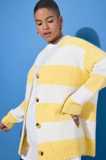 Plus size veliki brojevi Kardigan dugih rukava na gumbe za punije