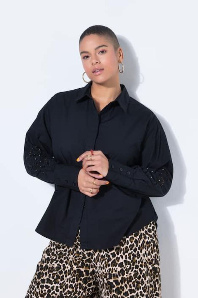 Plus size veliki brojevi Košulja dugih rukava šireg kroja za punije