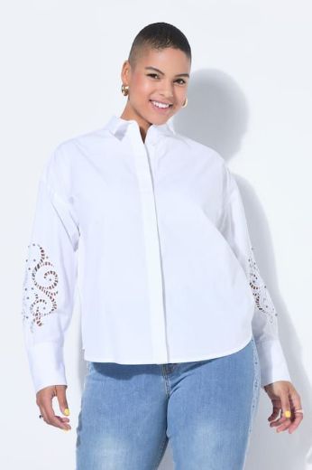 Plus size veliki brojevi Košulja dugih rukava šireg kroja za punije