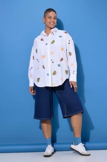 Plus size veliki brojevi Košulja dugih rukava šireg kroja za punije