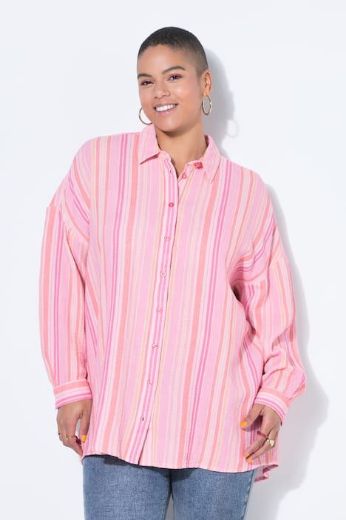 Plus size veliki brojevi Košulja dugih rukava šireg kroja za punije