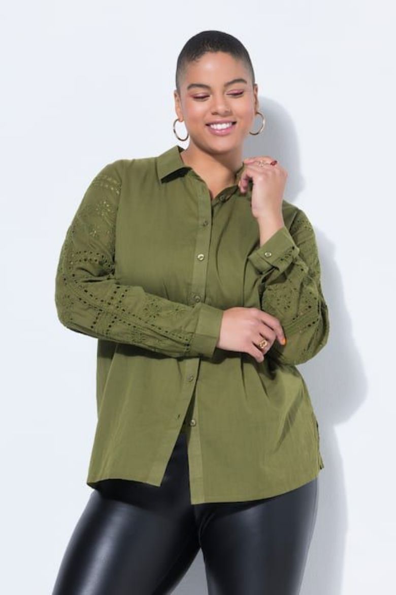 Plus size veliki brojevi Košulja dugih rukava ravnog kroja za punije