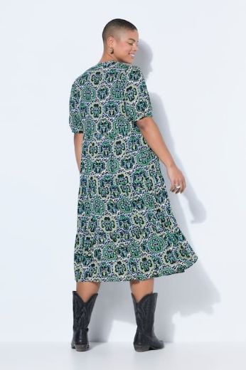 Plus size veliki brojevi Haljina maxi kratkih rukava A kroja za punije