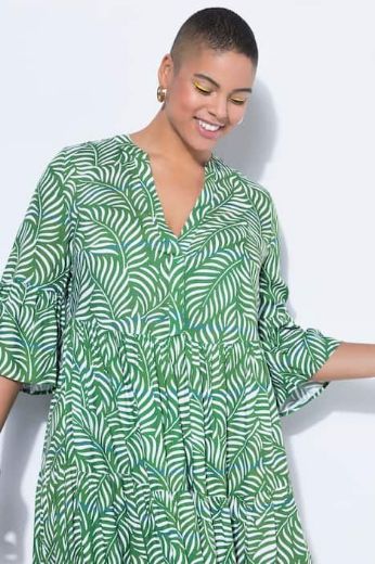 Plus size veliki brojevi Haljina midi kratkih rukava V izreza za punije