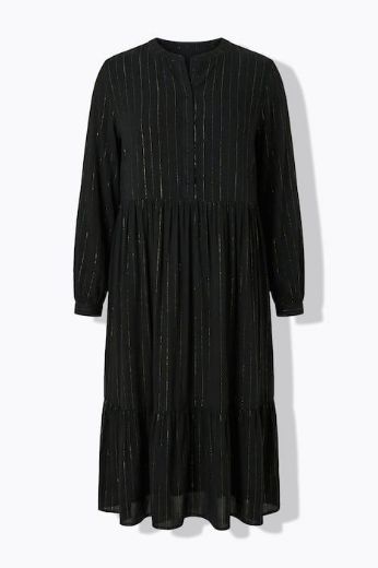 Plus size veliki brojevi Haljina midi dugih rukava A kroja za punije