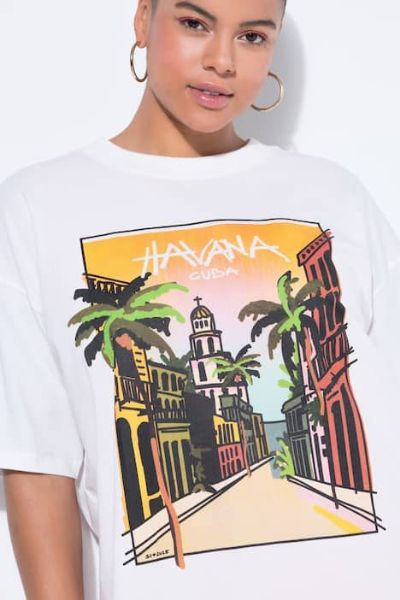 Veliki brojevi Majica kratkih rukava šireg kroja moda za punije