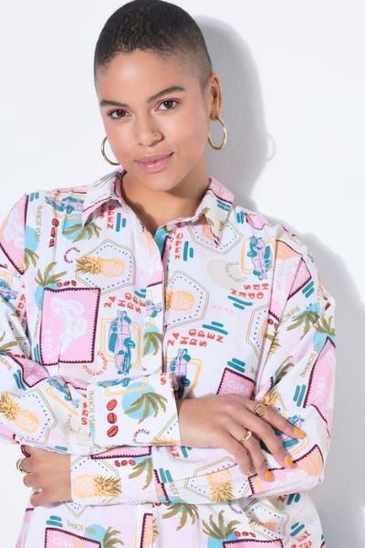 Veliki brojevi Bluza dugih rukava šireg kroja moda za punije