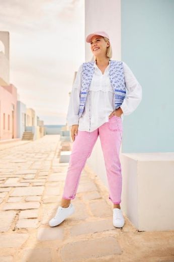 Plus size veliki brojevi Prsluk na vezanje s cvjetnim uzorkom za punije