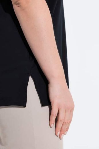 Plus size veliki brojevi Majica kratkih rukava V izreza pamučna za punije