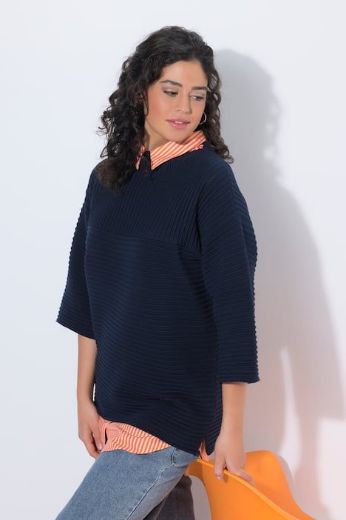 Plus size veliki brojevi Bluza skraćeni model za slojevito oblaćenje za punije