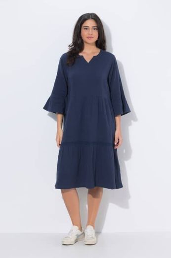 Plus size veliki brojevi Haljina 3/4 rukava A kroja za punije