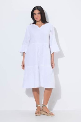 Plus size veliki brojevi Haljina 3/4 rukava A kroja za punije