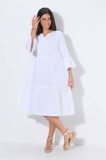 Plus size veliki brojevi Haljina 3/4 rukava A kroja za punije