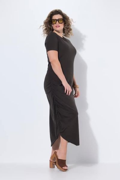 Veliki brojevi Haljina maxi kratkih rukava moda za punije