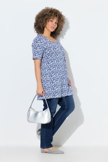 Plus size veliki brojevi Majica kratkih rukava dužeg kroja za punije