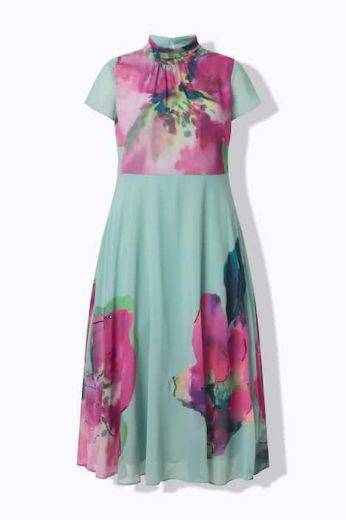 Plus size veliki brojevi Haljina maxi bez rukava s kragnom za punije