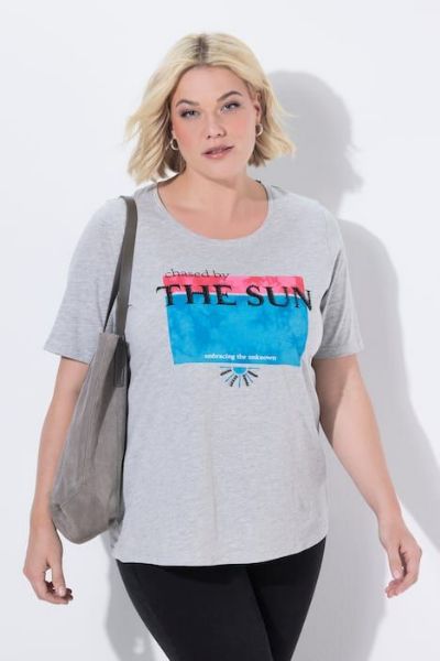 Veliki brojevi Majica kratkih rukava okrulog izreza moda za punije